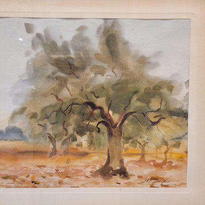 Antoni De Paula Boix, Landscape, 1960s, Watercolor-NUC-2041858