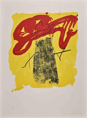 Antoni Tàpies, Roig I Negre punto 79, Lithograph, 1979-ZCI-1769984