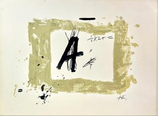 Antoni Tapies, The Letter A, Original Lithograph, 1976-NRC-1705919