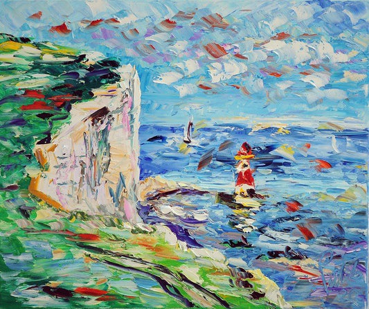 Antonino Puliafico, Scoglio et Faro, 2020, Oil on Canvas