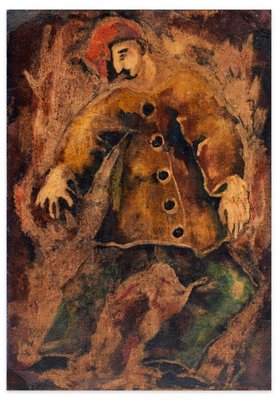 Antonio Camarca - Figure - Original Oil on Cardboard - Mid-20th Century-ZCI-835727