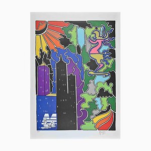 Antonio Cremonese, Abstract Urban Landscape, Lithograph-ZCI-2030121