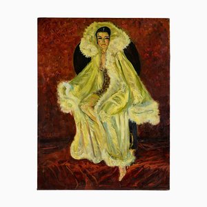 Antonio Feltrinelli, Female Portrait, Original Painting on Canvas, 1931-ZCI-1379502