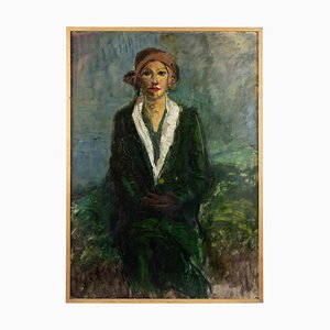 Antonio Feltrinelli, Portrait of Woman, Oil Painting, 1930s-ZCI-1759327