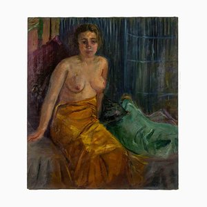 Antonio Feltrinelli, Sitting Model, Oil Painting, 1930s-ZCI-1769973