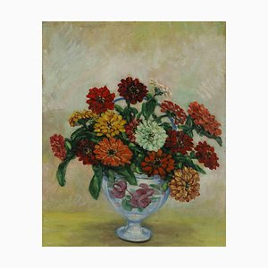 Antonio Feltrinelli, Vase of Flowers, Painting, 1930s-ZCI-1775693