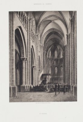 Antonio Fontanesi - Interior of Geneve - Original Lithograph - 19th Century-ZCI-823518