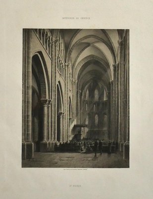 Antonio Fontanesi - Interior of Geneve - Original Lithograph - 19th Century-ZCI-823516