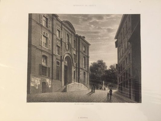 Antonio Fontanesi, L'Hopital, Lithograph, 1854-ZCI-1760483