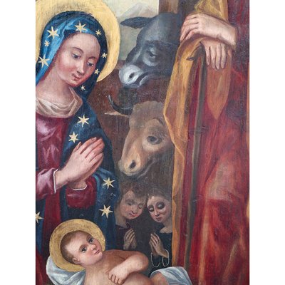 Antonio Marinoni, Nativity, 1500s, Oil on Board-BEW-2042871