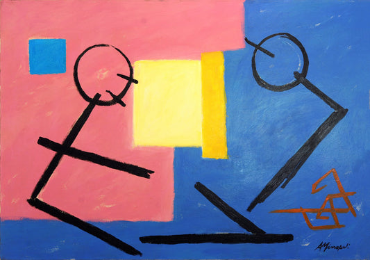 Antonio Minopoli, Dialogue Between Opposites, Acrylic on Canvas, 2009