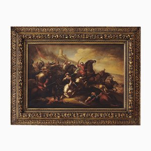 Antonio Savisio, Cavalry Battle, Neapolitan School, 2006, Oil on Canvas, Framed-YUW-1313030