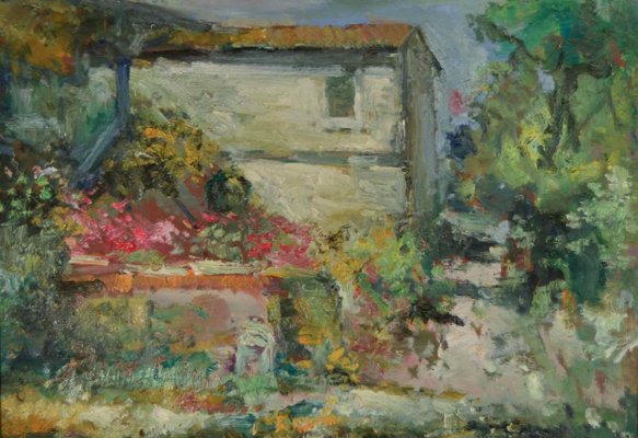 Antonio Sbrana, The Farm, Oil on Panel-KHH-1300857