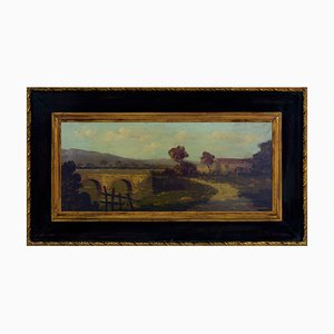 Antonio Tucci, Contryside Landscape, Italy, 1990s, Oil on Canvas, Framed-VHF-1298273