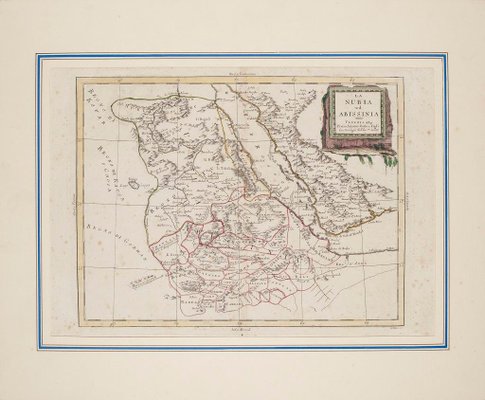 Antonio Zatta - Map of Nubia and Abissinia - Original Etching - 1784-ZCI-836994