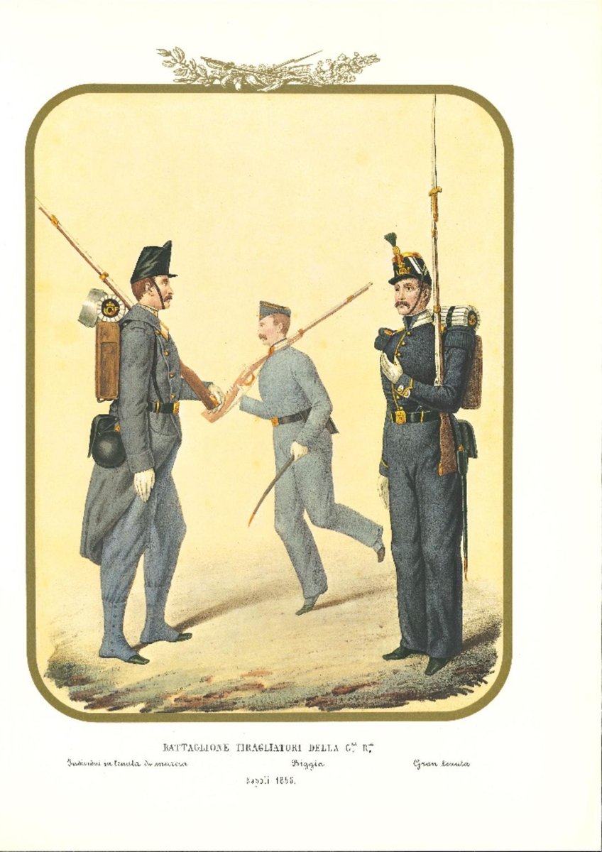 Antonio Zezon, Fourth Royal Guard Shooters Battalion, Original Lithograph, 1856