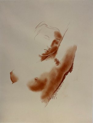 Antoniucci Volti, Woman Portrait, Drawing in Sanguine-KHH-1200628