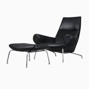 Ap47 Easy Chair with Ottoman by Hans Wegner for A.P. Stolen-XNJ-1094017