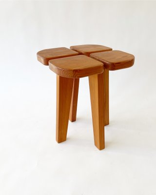 Apila Pine Stool attributed to Lisa Johansson-Pape, 1970s-SFW-1430909