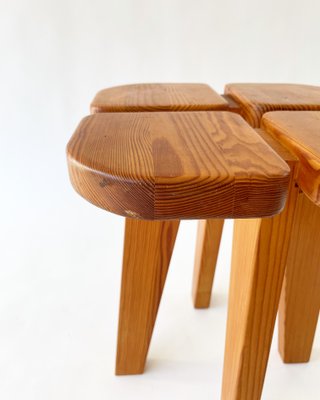 Apila Pine Stool attributed to Lisa Johansson-Pape, 1970s-SFW-1430909