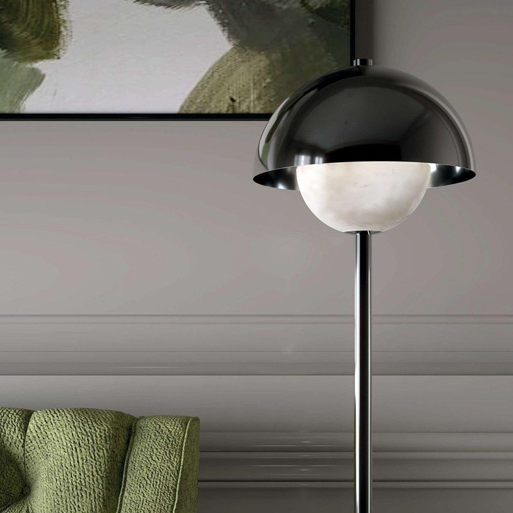 Apollo Ruggine of Florence Floor Lamp in Metal by Alabastro Italiano