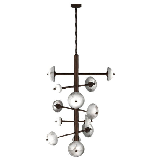 Apollo Ruggine Of Florence Metal Chandelier by Alabastro Italiano