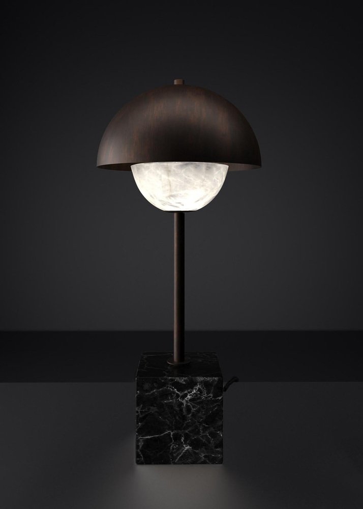 Apollo Ruggine of Florence Metal Table Lamp by Alabastro Italiano