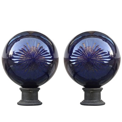 Apothecary Ball in Cobalt Blue Cut Crystal-FGA-923556