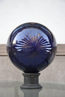 Apothecary Ball in Cobalt Blue Cut Crystal