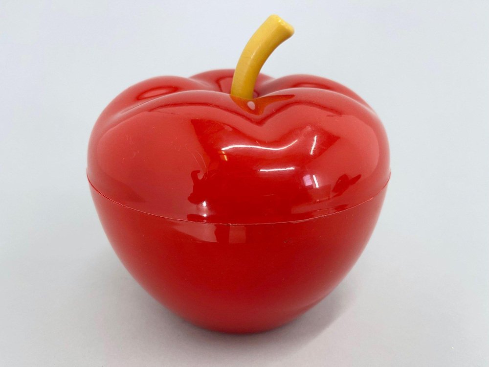 Apple Shape Plastic Box, Czechoslovakia, 1970s