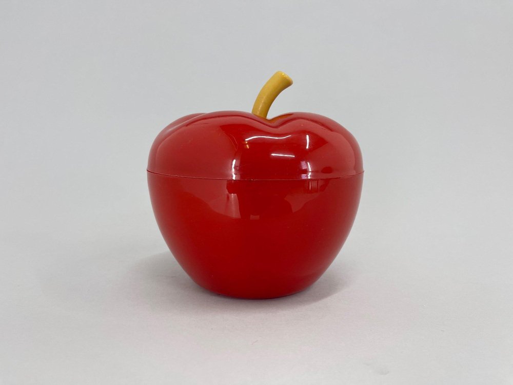 Apple Shape Plastic Box, Czechoslovakia, 1970s