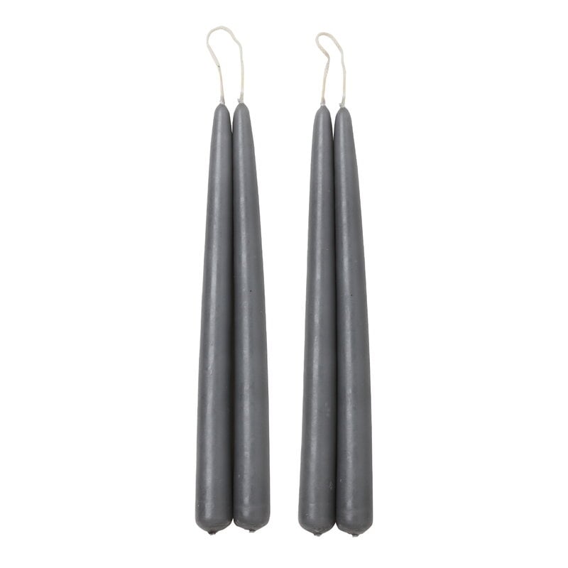Blossom candle by applicata #4 pcs, city grey #