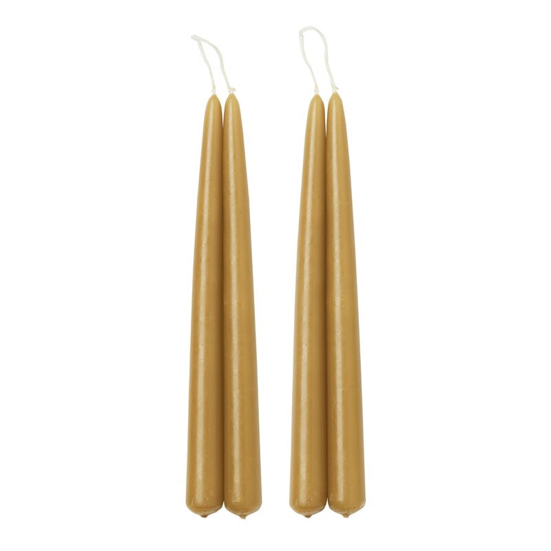 Blossom candle by applicata #4 pcs, oiled oak #
