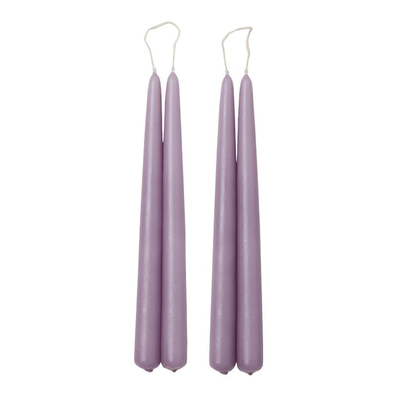 Blossom candle by applicata #4 pcs, lavender #