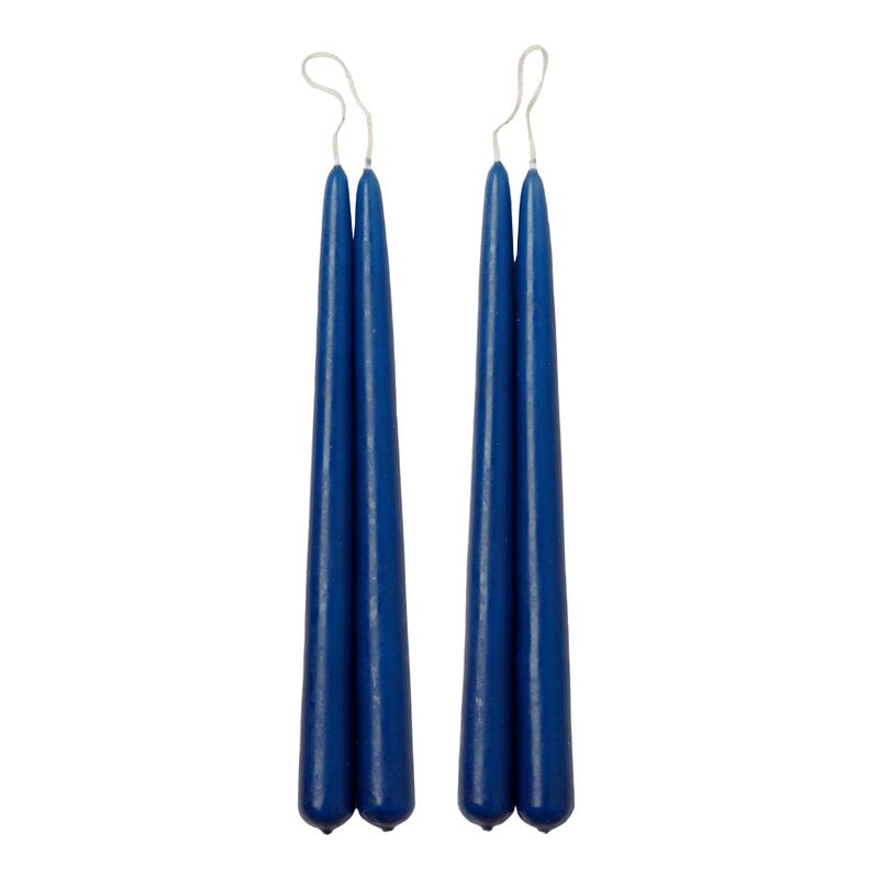 Blossom candle by applicata #4 pcs, cobalt blue #