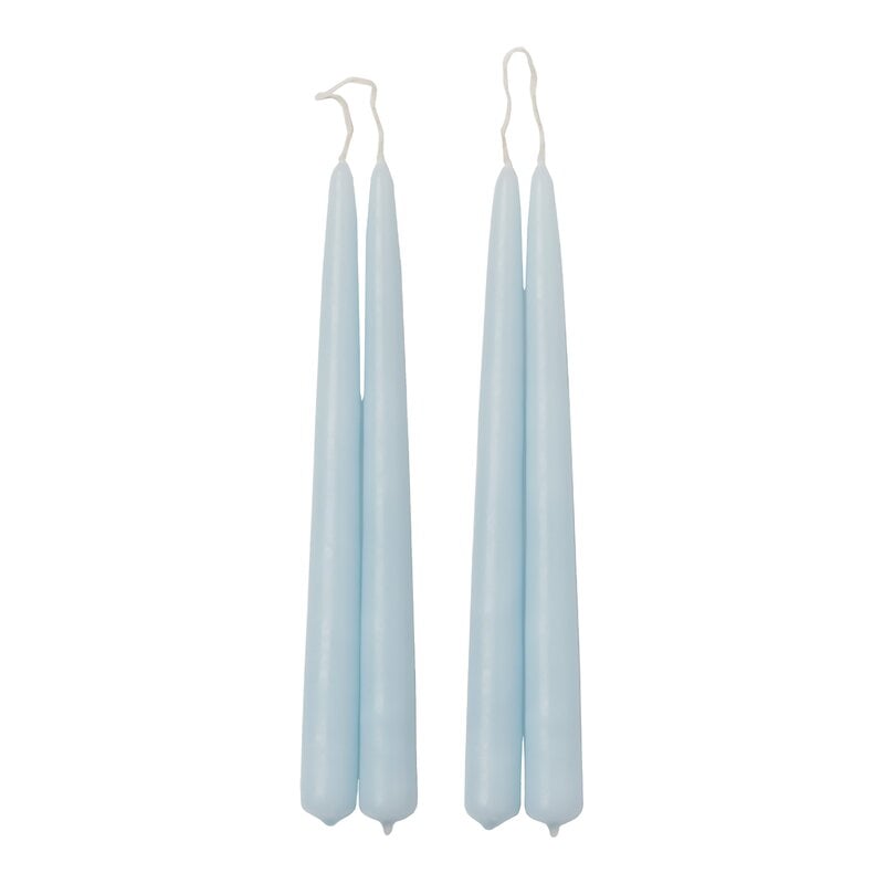 Blossom candle by applicata #4 pcs, sky blue #