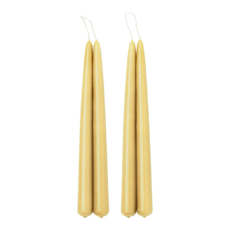 Blossom candle by applicata #4 pcs, yellow #