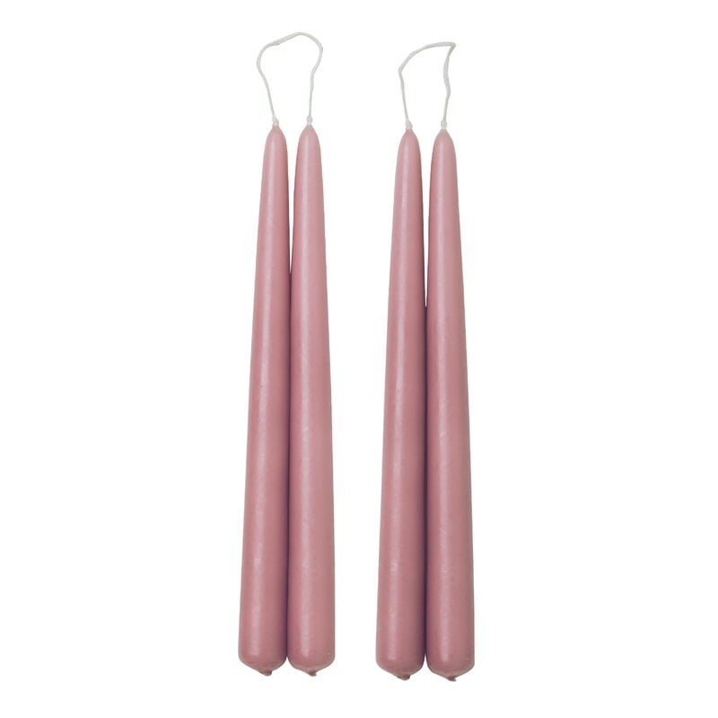Blossom candle by applicata #4 pcs, warm rose #
