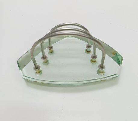 Aquamarine Glass Letter Holder attributed to Fontana Arte, Italy, 1950s-JPQ-2021404