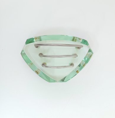 Aquamarine Glass Letter Holder attributed to Fontana Arte, Italy, 1950s-JPQ-2021404