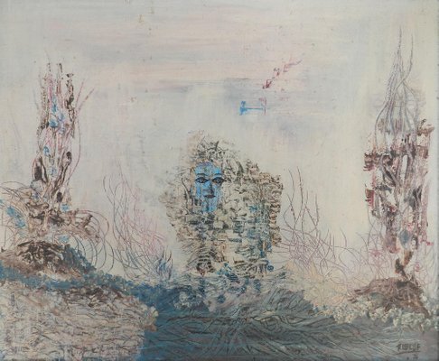 Aquarius by Aubeuf, 1974, Oil on Canvas, Framed-ARU-1065772