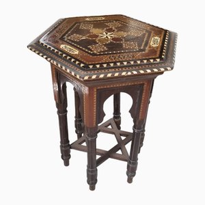 Arabian Low Side Table with Inlays-TCS-1744334