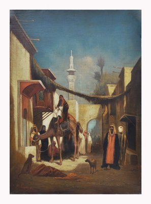 Arabian Scene, Vigneron Landscape, 2004, Oil on Canvas, Framed-YUW-1319954