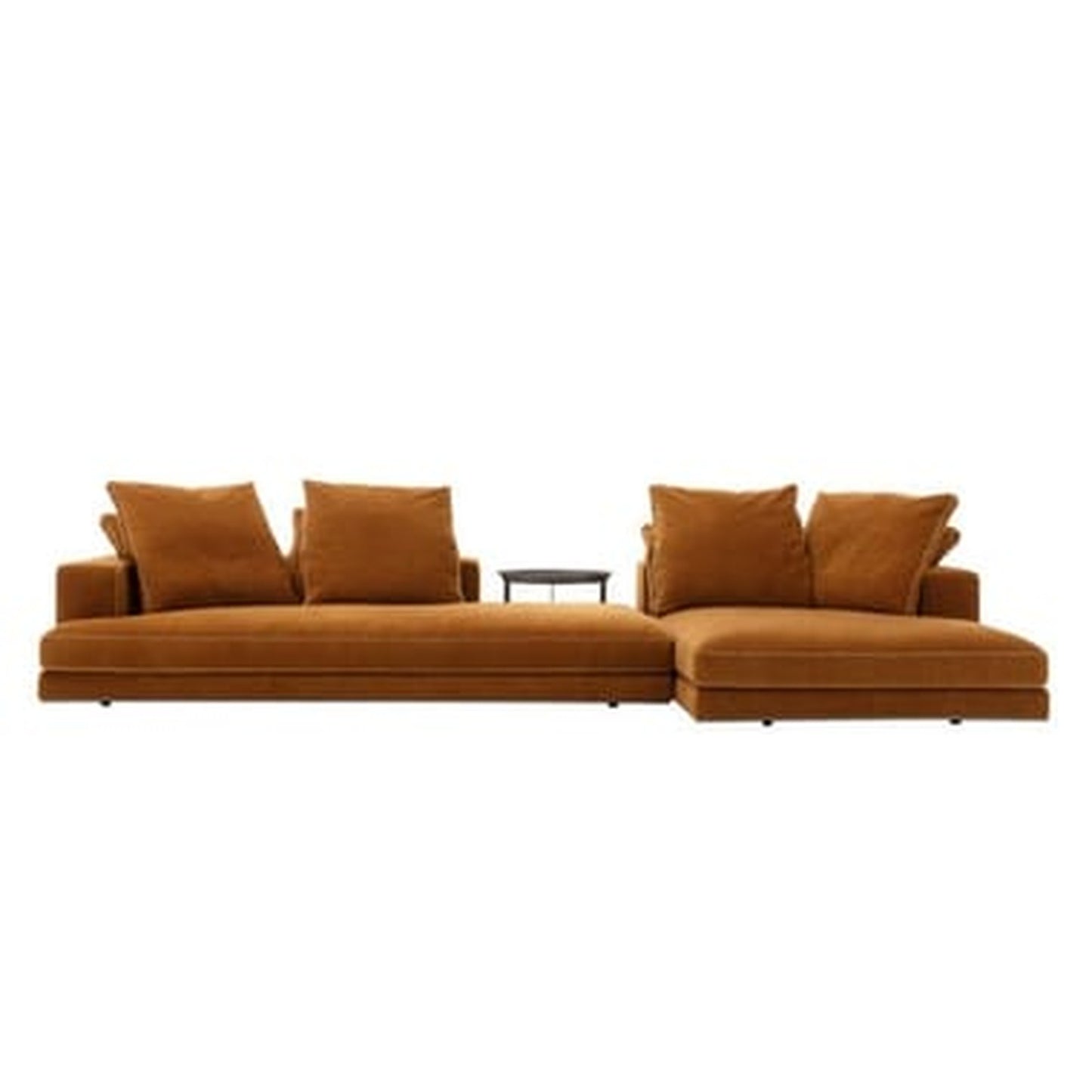 ARBITER - Sectional fabric sofa with chaise longue