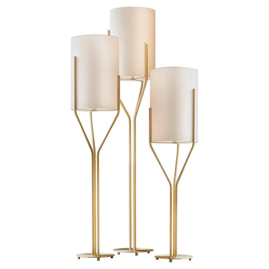 Arborescence Satin Brass Floor Lamps by Hervé Langlais, Set of 3