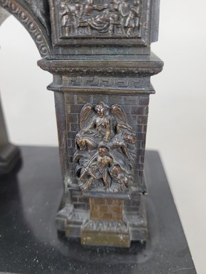 Arc de Triomphe et Colonne Vendôme, Bronze, 19th Century, Set of 2-SYQ-1738561