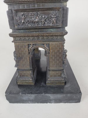 Arc de Triomphe et Colonne Vendôme, Bronze, 19th Century, Set of 2-SYQ-1738561