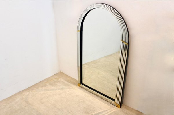 Arch Layered Mirror with Brass Accents by Deknudt Belgium-MO-1795068