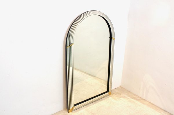 Arch Layered Mirror with Brass Accents by Deknudt Belgium-MO-1795068