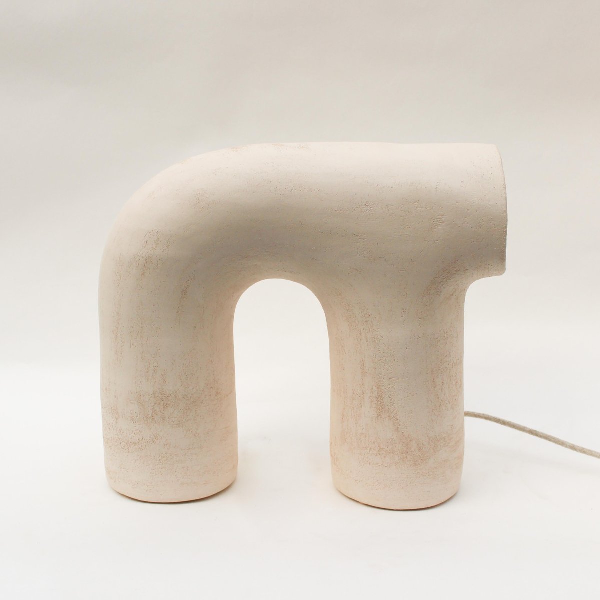 Arche #4 White Stoneware Lamp by Elisa Uberti